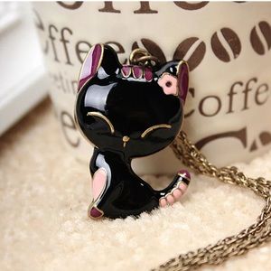 🖤NIP Black Cat Pendant Necklace🖤